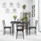 Costway 5 Pcs Modern Dining Table Set 4 Chairs Steel Frame Home Kitchen Furniture Black
